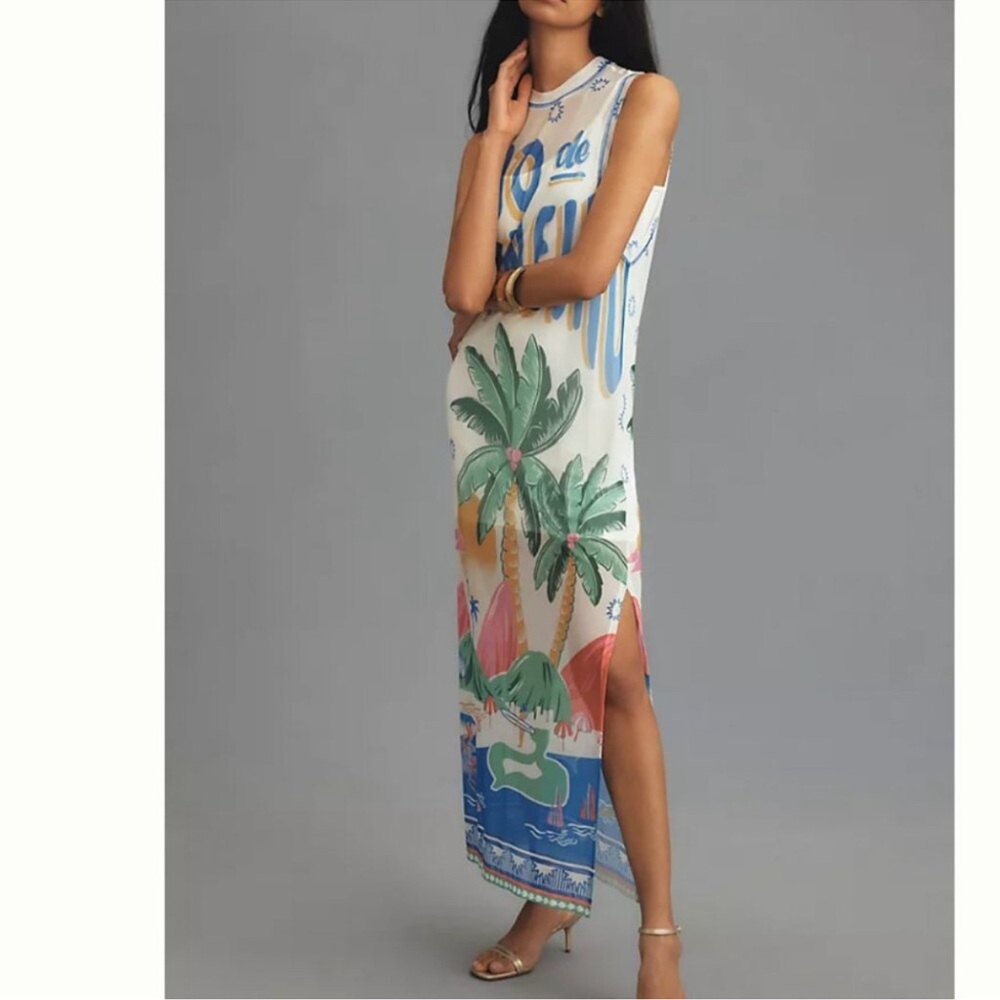 Farm Rio for Anthropologie “Rio de Janeiro” Dress - XS